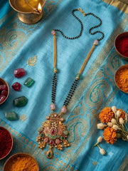 Polki Mangalsutra with Gold Finish